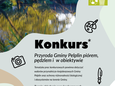 grafika konkurs przyroda Gminy Pelplin piórem, pędzlem i  w obiektywie