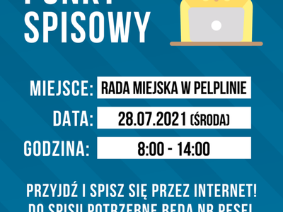 Mobilny punkt spisowy w Pelplinie 