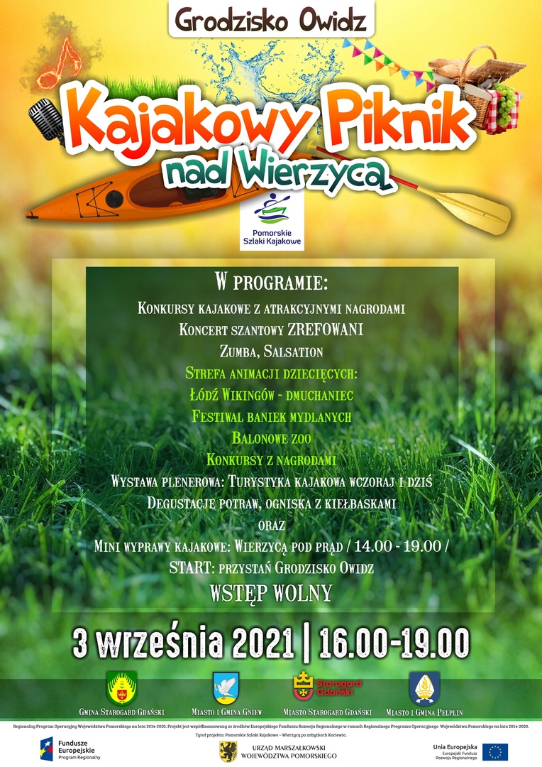 Plakat Kajakowy Piknik nad Wierzycą