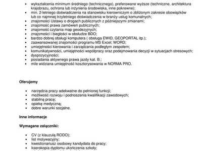 ogłoszenie o pracę 