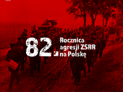 Grafika z napisem 82. rocznica agresji ZSRR na Polskę