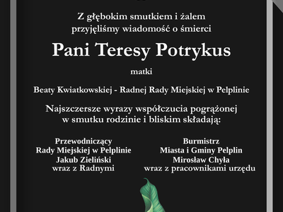 grafika kondolencje Teresa Portykus