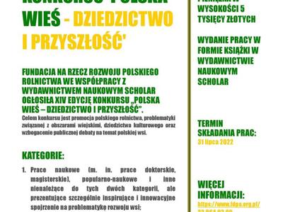 plakat konkurs „Polska Wieś – Dziedzictwo I Przyszłość”