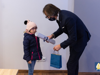 zdjęcie ze spotkania z młodymi artystami 