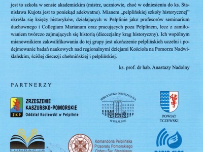 okładka piątego tomu „Wielkich ludzi małego Pelplina”