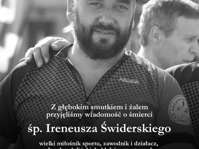 Kondolencje - Ireneusz Swiderski
