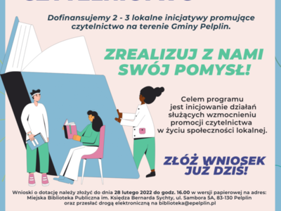plakat konkurs na inicjatywy promujące czytelnictwo