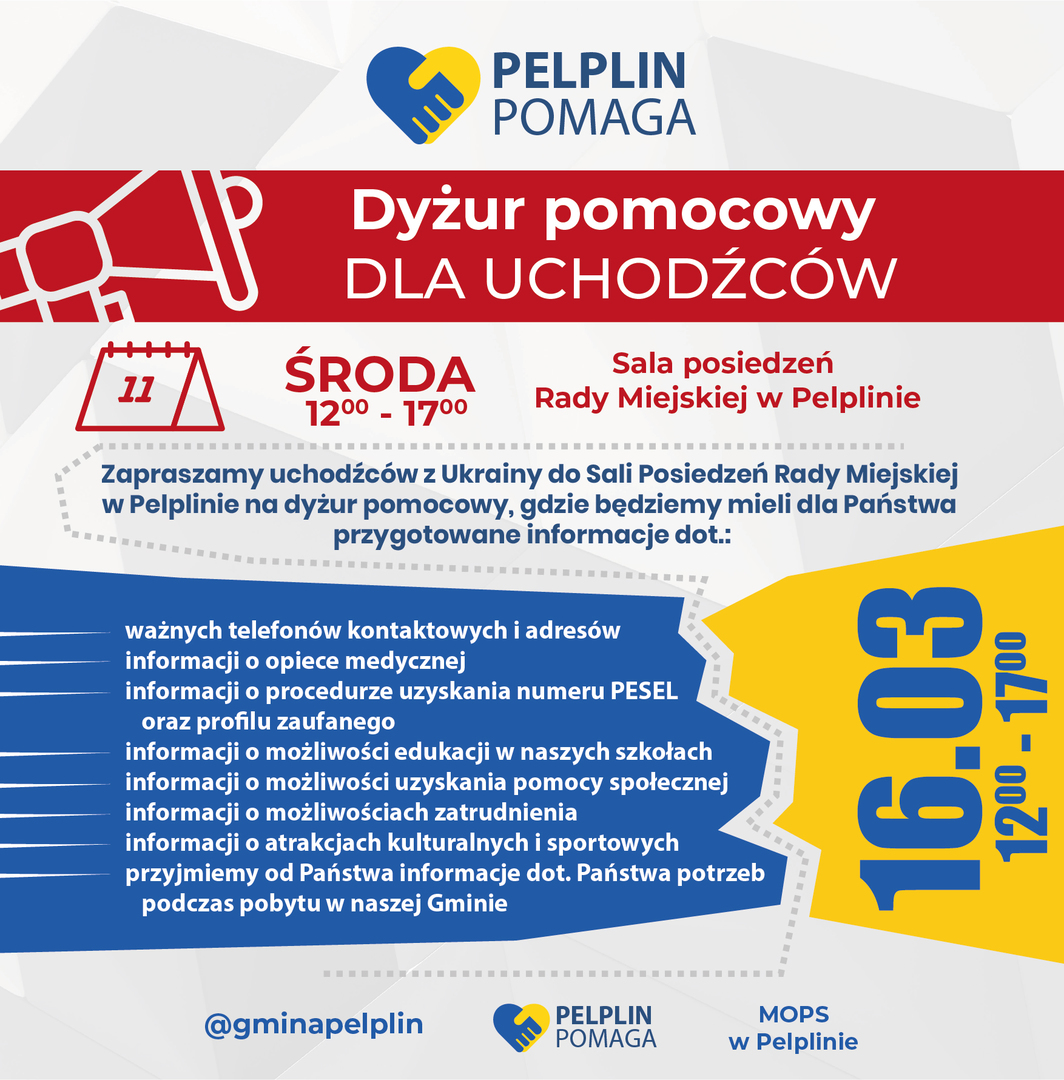 Dyżur pomocowy dla uchodźców