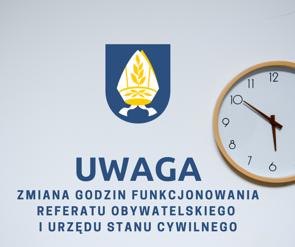 grafika dot. zmiany godzin w referacie obywatelskim i usc