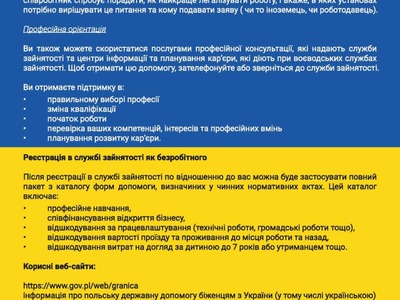 ulotka dot. pracy dla ukraińców
