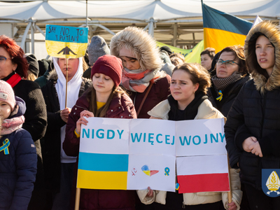 zdjęcie z manifestacji dla Ukriany 