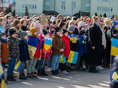 zdjęcie z manifestacji dla Ukriany 