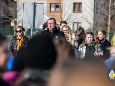 zdjęcie z manifestacji dla Ukriany 