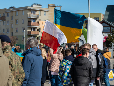 zdjęcie z manifestacji dla Ukriany 