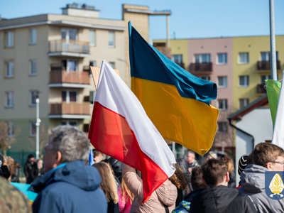 zdjęcie z manifestacji dla Ukriany 