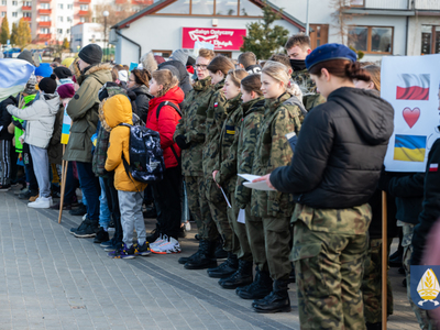 zdjęcie z manifestacji dla Ukriany 