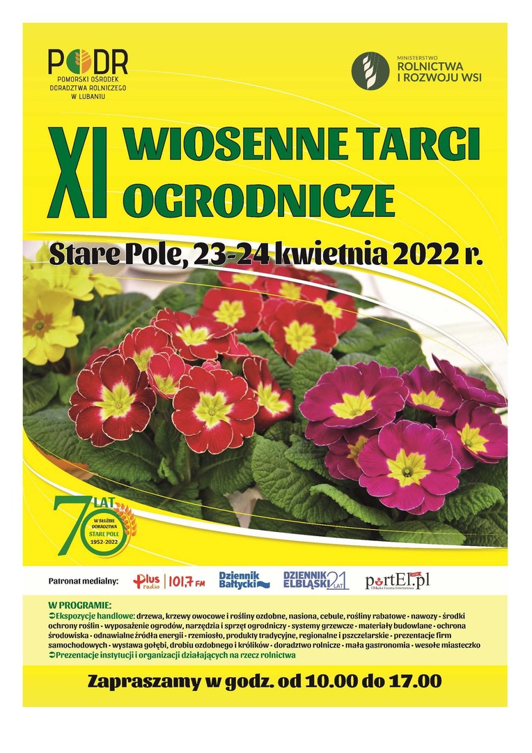 plakat targi ogrodnicze w starym polu