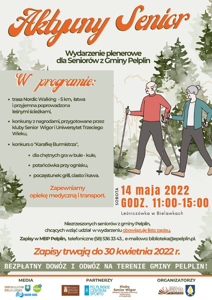 plakat dot. akcji Aktywny Senior