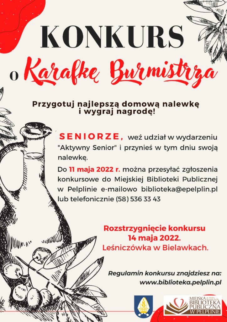 plakat dot. konkursu o karafkę Burmistrza