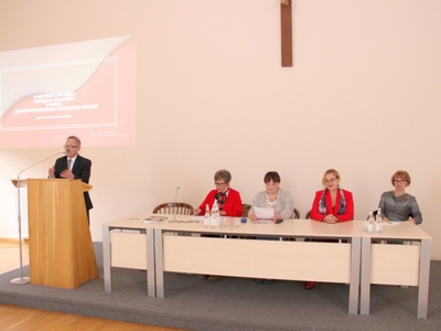 zdjęcie z konferencji  „Ks. Bernard Sychta – człowiek nauki, kultury i Kościoła”