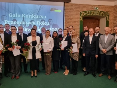 zdjęcie z gali wręczenia nagród w konkursie „Pracodawca Roku Powiatu Tczewskiego".