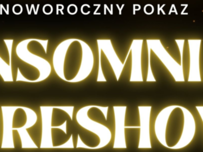 tło Noworoczny Pokaz Fireshow w Pelplinie