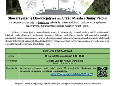 plakat szkolenie drzewa i ludzie