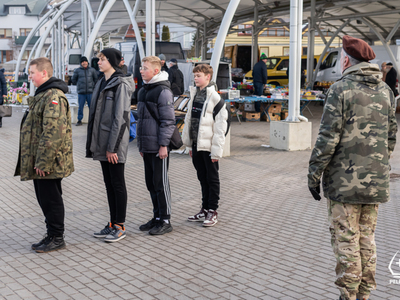 zdjęcie z gry miejskiej „Wilczym Tropem" 2023