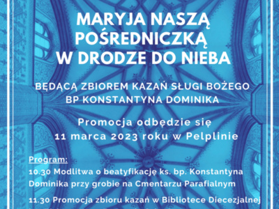 plakat promocja kazań Sługi Bożego Biskupa Konstantyna Dominika