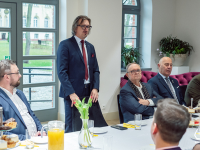 zdjęcie z uroczystego konwentu sołtysów Gminy Pelplin 