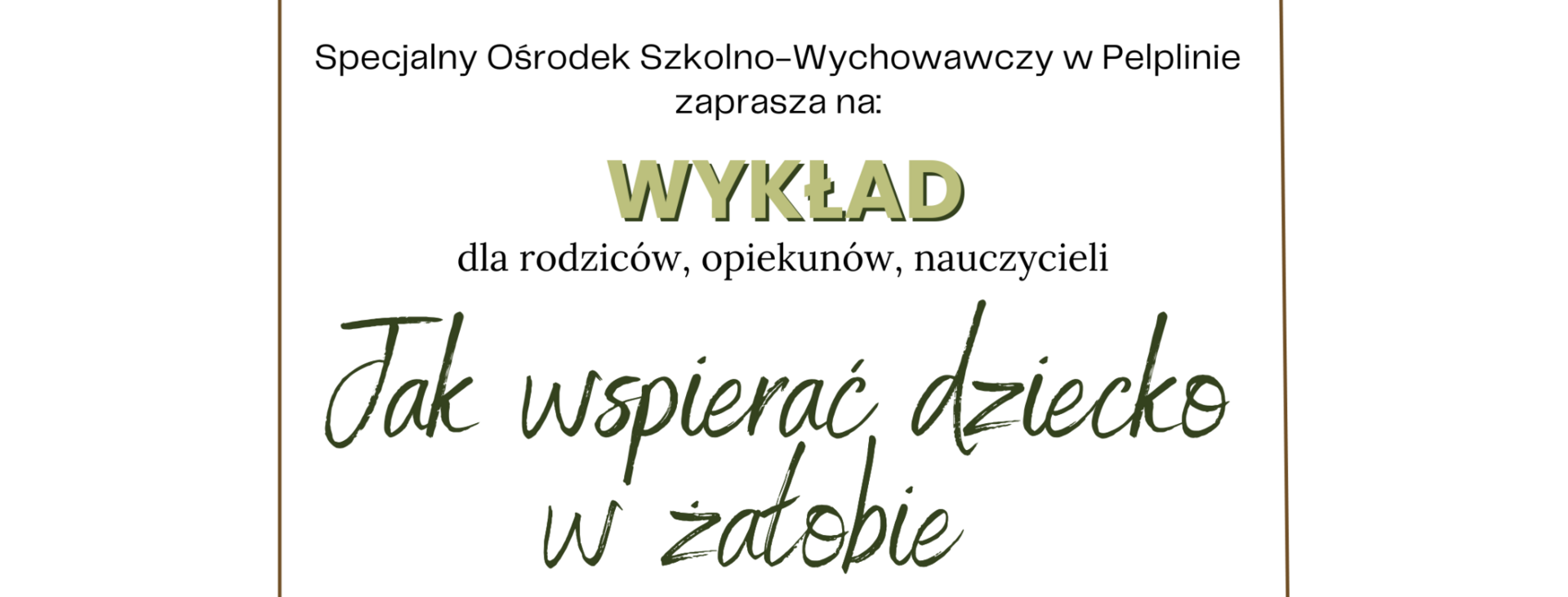 grafika wykład „Jak wspierać dziecko w żałobie”