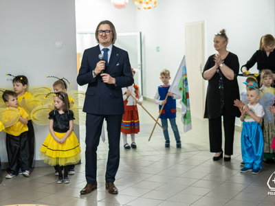 zdjęcie z uroczystości otwarcia nowej część przedszkola „Jedyneczka” w Pelplinie 