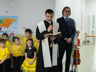 zdjęcie z uroczystości otwarcia nowej część przedszkola „Jedyneczka” w Pelplinie 