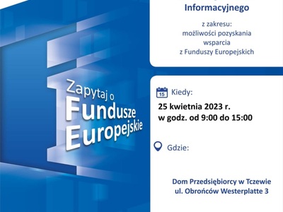 plakat Fundusze unijne – bezpłatne konsultacje!