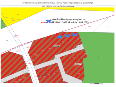 mapa z działkami na sprzedaż 