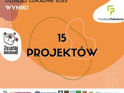 grafika Działaj Lokalnie 2023 – Wyniki Konkursu Grantowego