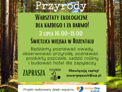 plakat  Letnia Akademia Przyrody Rożental 