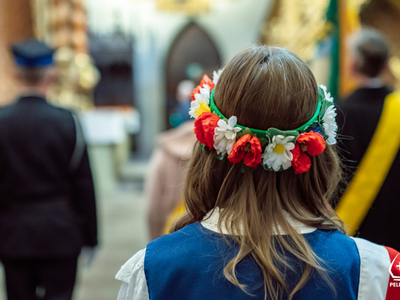 zdjęcie z pelplińskich obchodów Święta Narodowego Trzeciego Maja