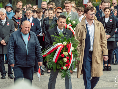 zdjęcie z pelplińskich obchodów Święta Narodowego Trzeciego Maja