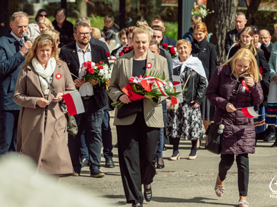 zdjęcie z pelplińskich obchodów Święta Narodowego Trzeciego Maja