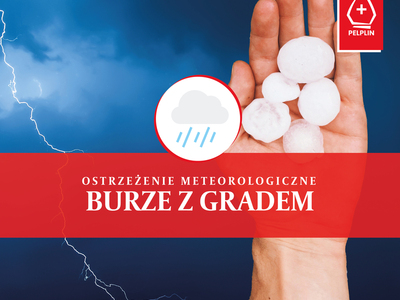 grafika ostrzeżenie meteorologiczne – burze z gradem