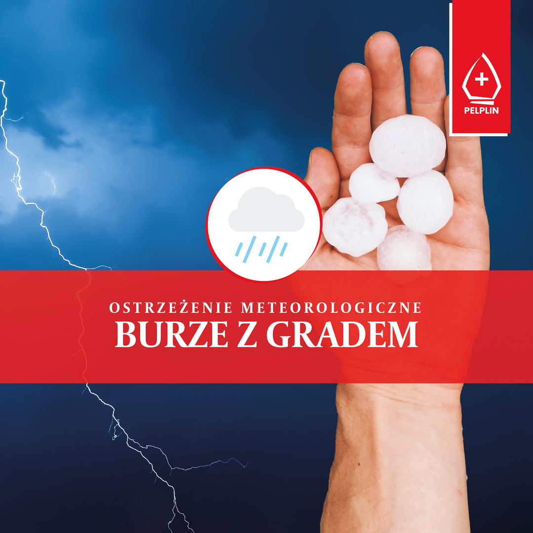 grafika ostrzeżenie meteorologiczne – burze z gradem