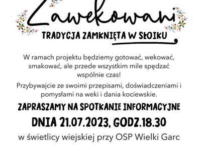 plakat Zawekowani - tradycja zamknięta w słoiku