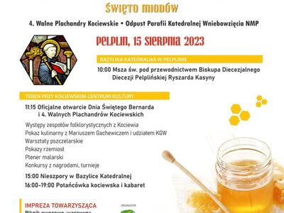 plakat Dzień św. Bernarda – Patrona Miasta Pelplina 2023