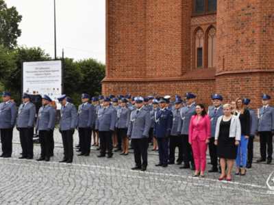 zdjęcie z obchodów Powiatowego Święta Policji w Pelplinie