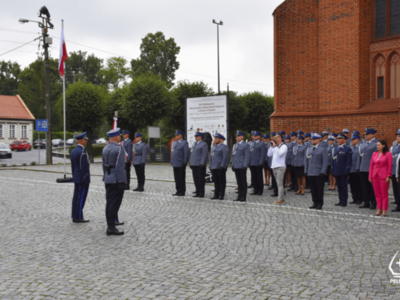 zdjęcie z obchodów Powiatowego Święta Policji w Pelplinie