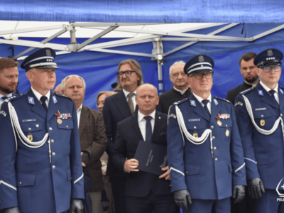 zdjęcie z obchodów Powiatowego Święta Policji w Pelplinie