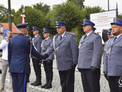 zdjęcie z obchodów Powiatowego Święta Policji w Pelplinie