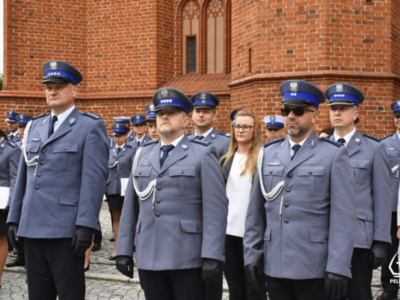 zdjęcie z obchodów Powiatowego Święta Policji w Pelplinie