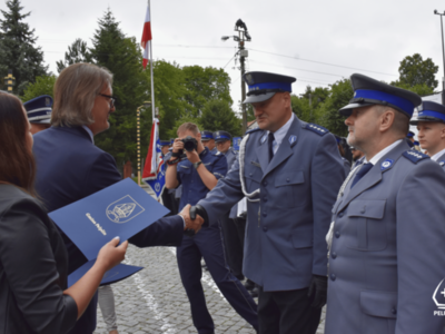 zdjęcie z obchodów Powiatowego Święta Policji w Pelplinie